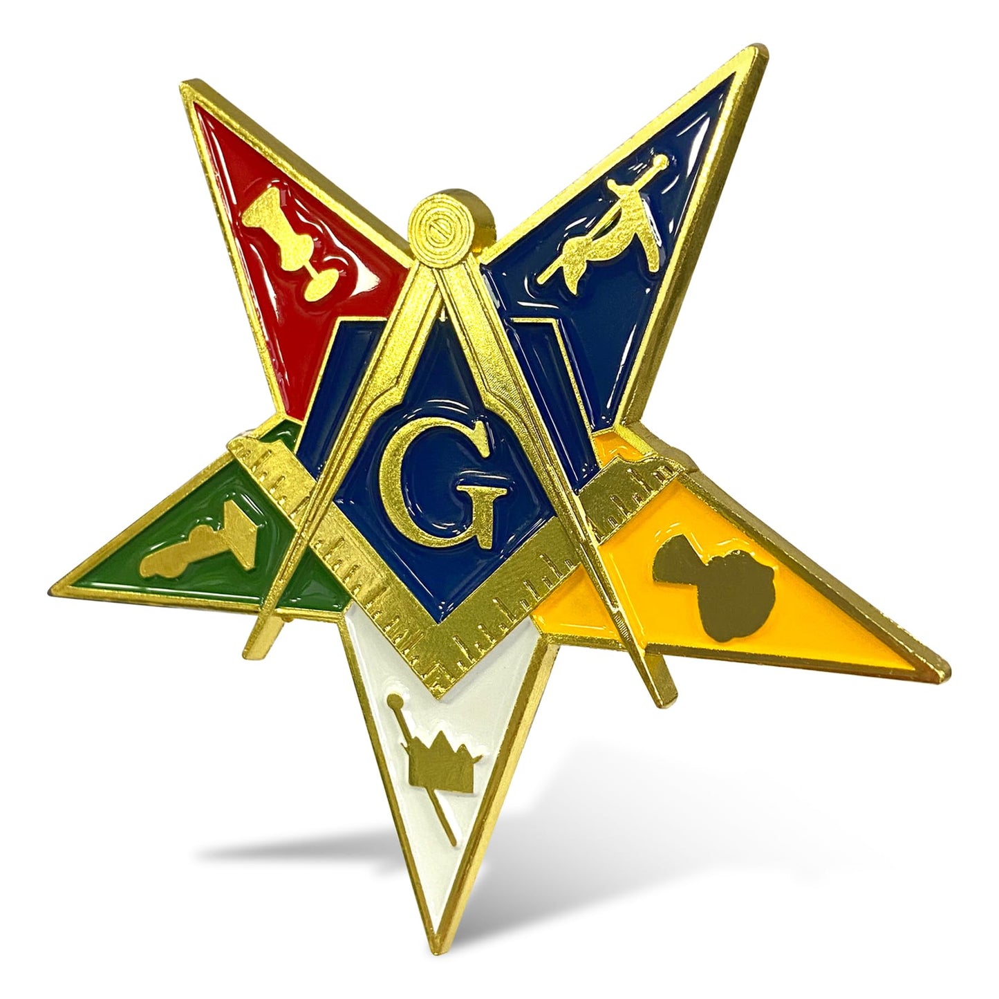 Masonic Pentagram Freemason Collectible Five-Pointed Star Badge Car Emblem mysite