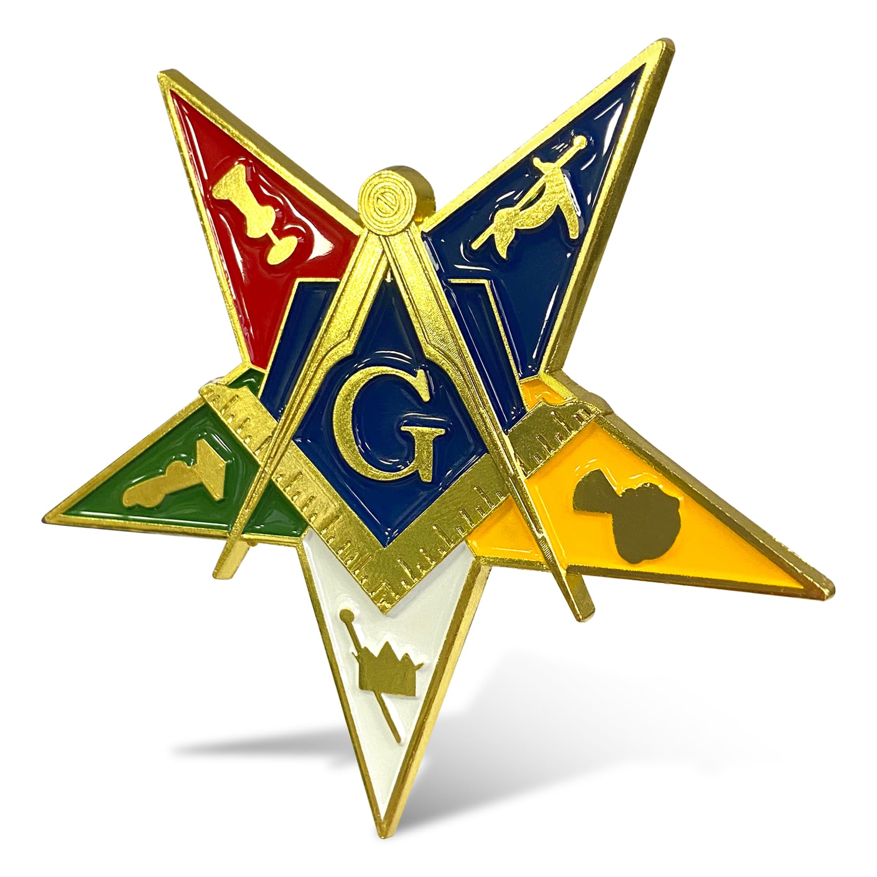 Masonic Pentagram Freemason Collectible Five-Pointed Star Badge Car Emblem mysite