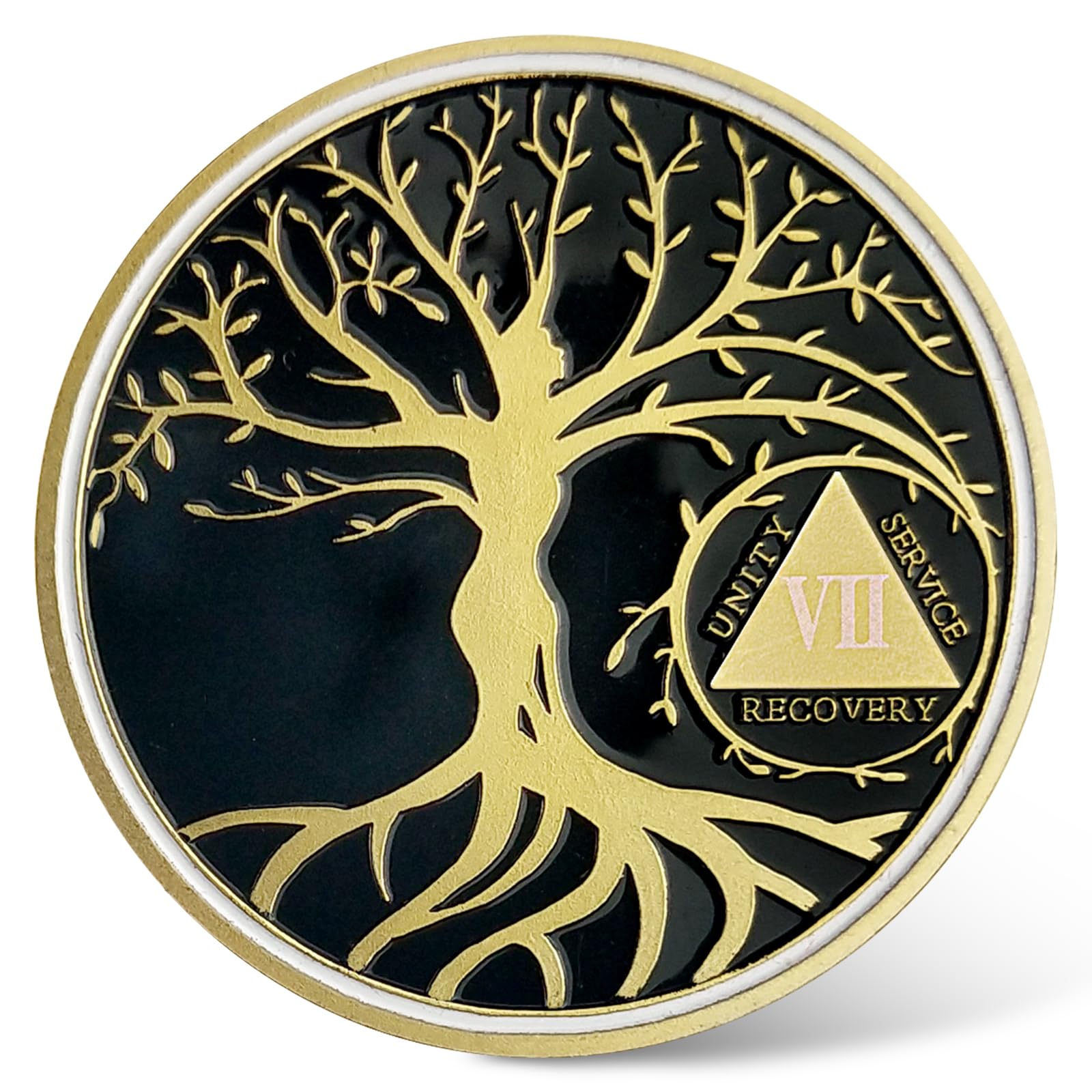 Personalized Gold Tree of Life Sobriety Coin mysite