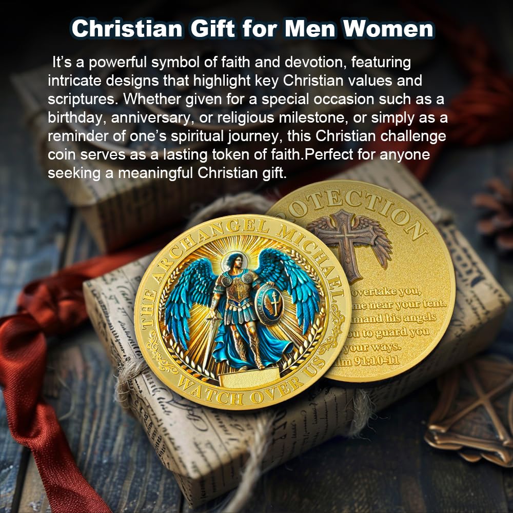 Archangel Michael Christian Challenge Coin mysite