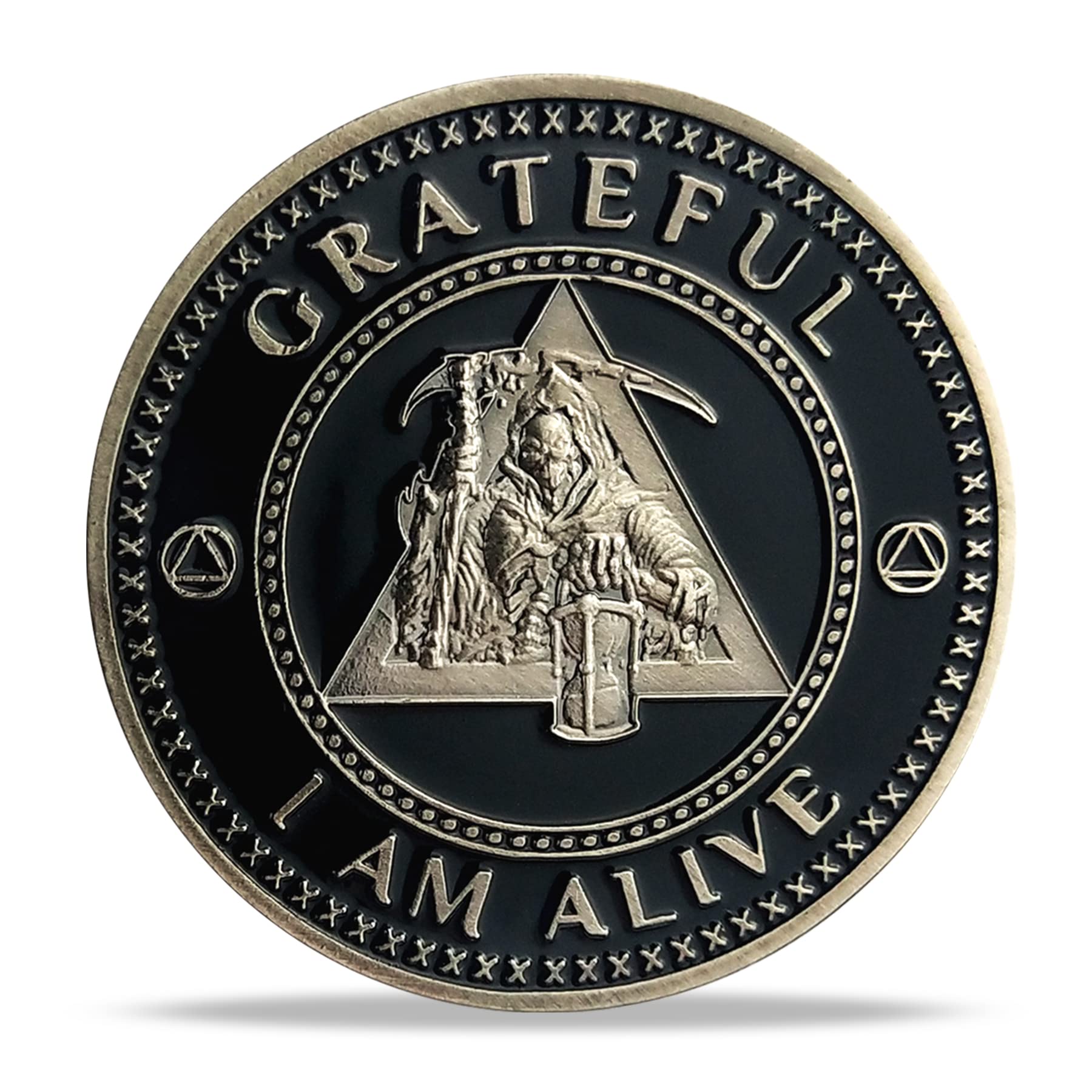 AA Medallion Recovery Grateful I Am Alive Sobriety Coin mysite
