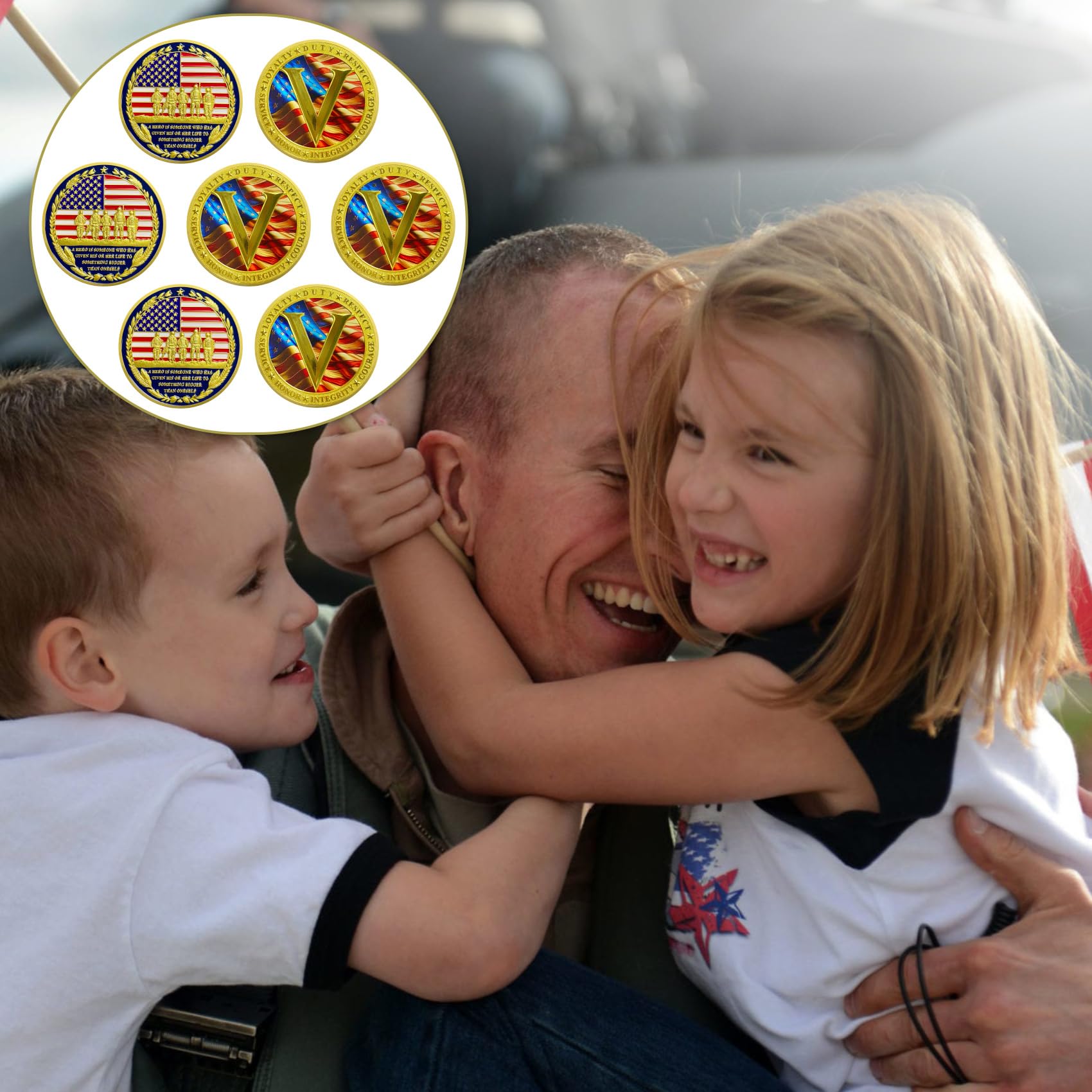 Proud Veterans Tribute Honor and Courage Military Commemorative Coin mysite