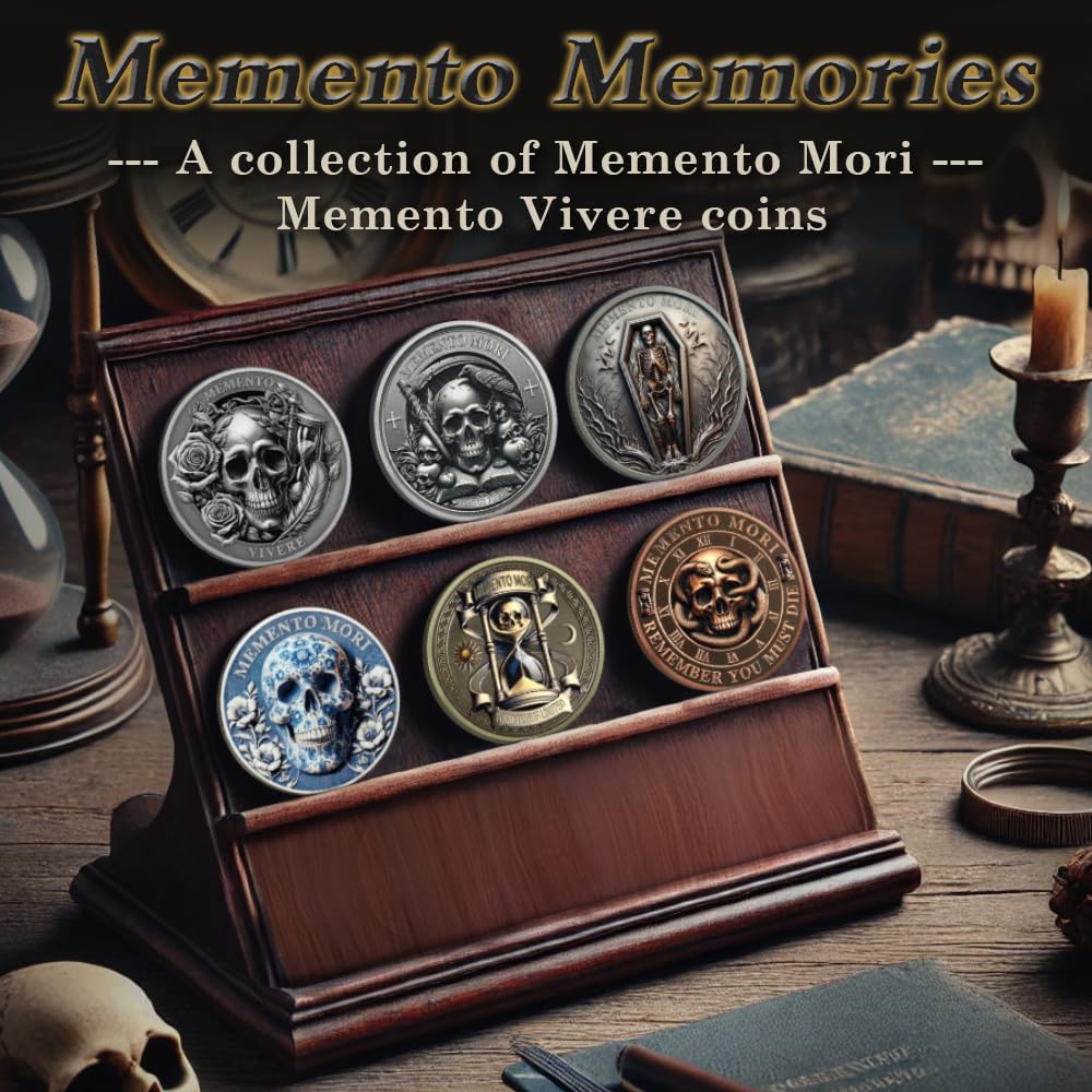 Daily Stoic Reminder Memento Mori Coin Skull Challenge Coins mysite