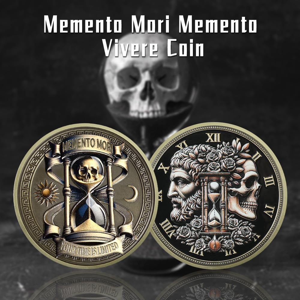 Daily Stoic Reminder Skull Challenge Memento Mori Coin mysite