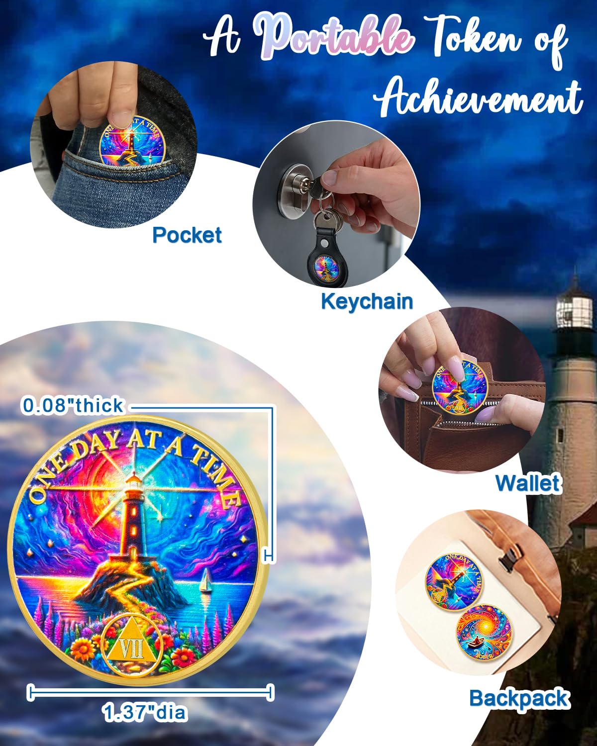 Personalized Recovery One Day at a Time  Sobriety Coin mysite