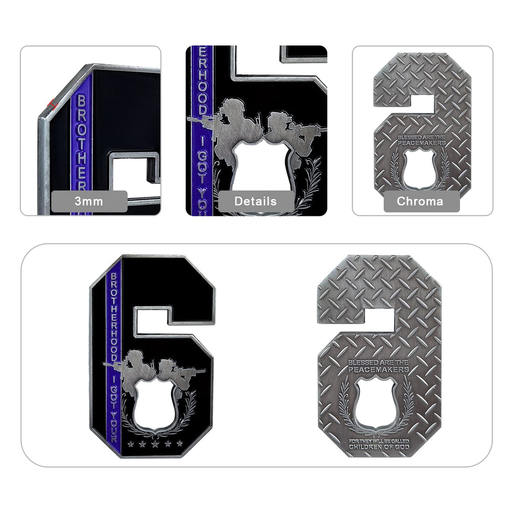 The Blue Line Got Your Six-Brotherhood Police Challenge Coin mysite