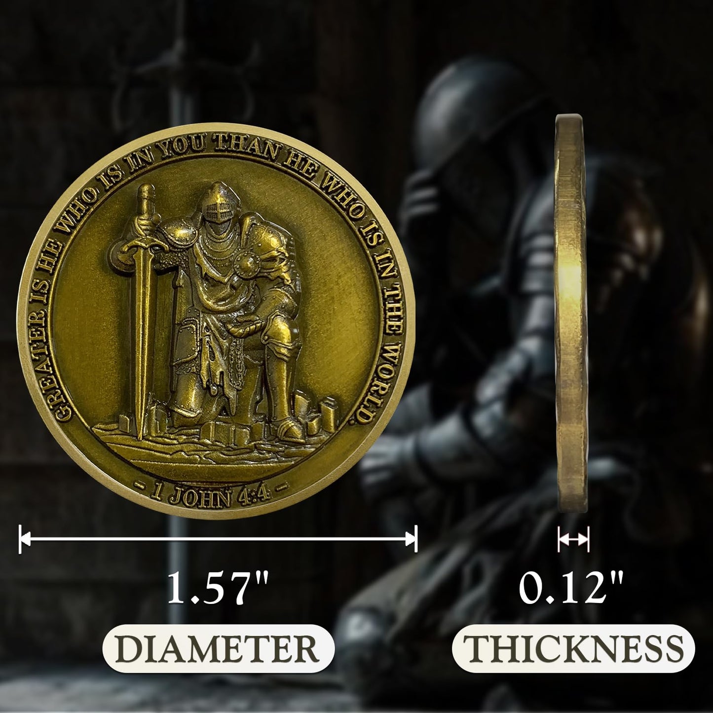 Knight Templar Christian Challenge Coin mysite