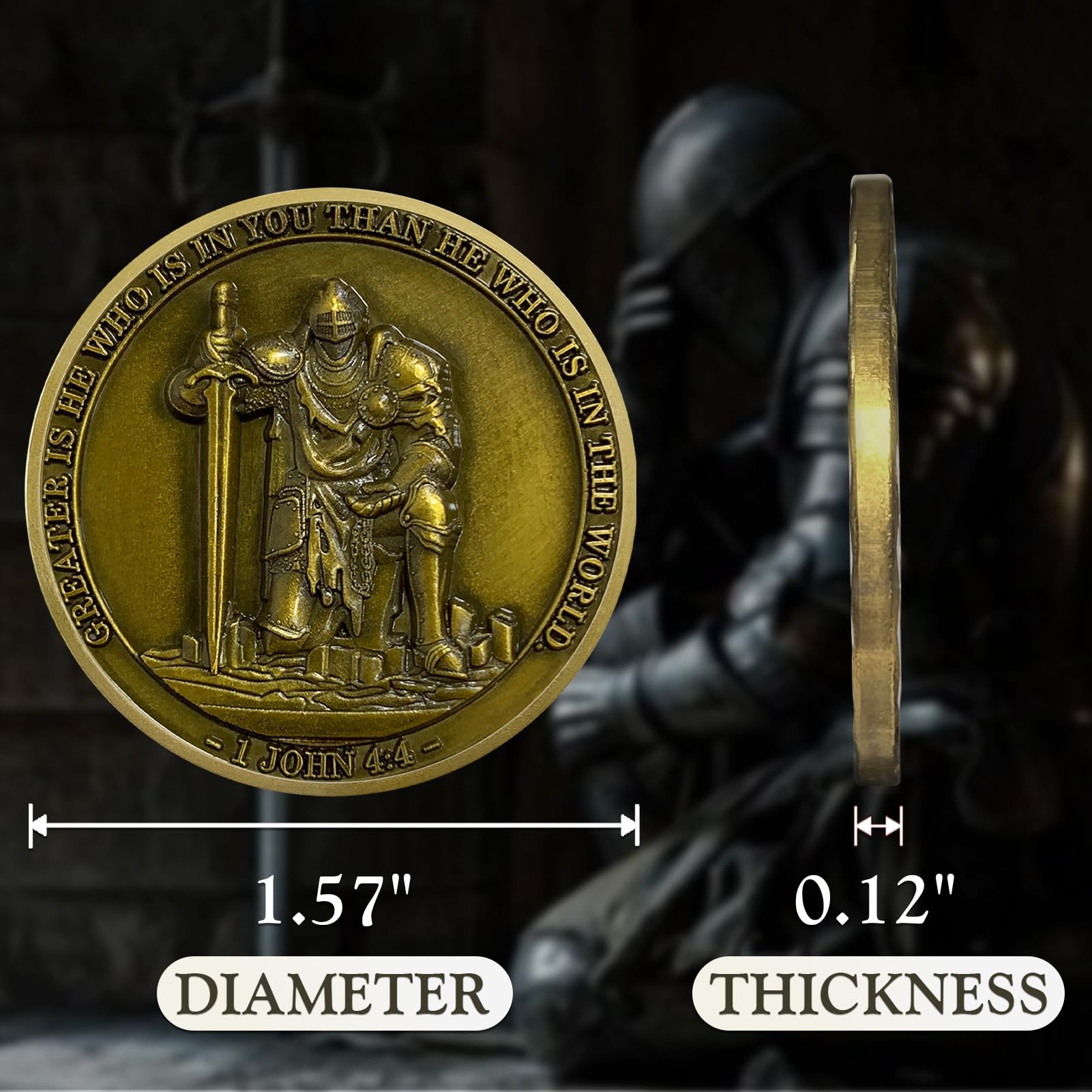 Knight Templar Christian Challenge Coin mysite