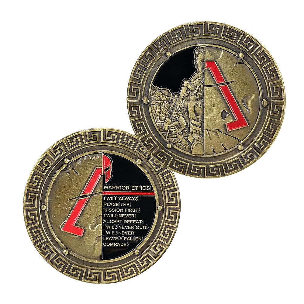 Spartan Warrior Ethos Military Challenge Coin mysite