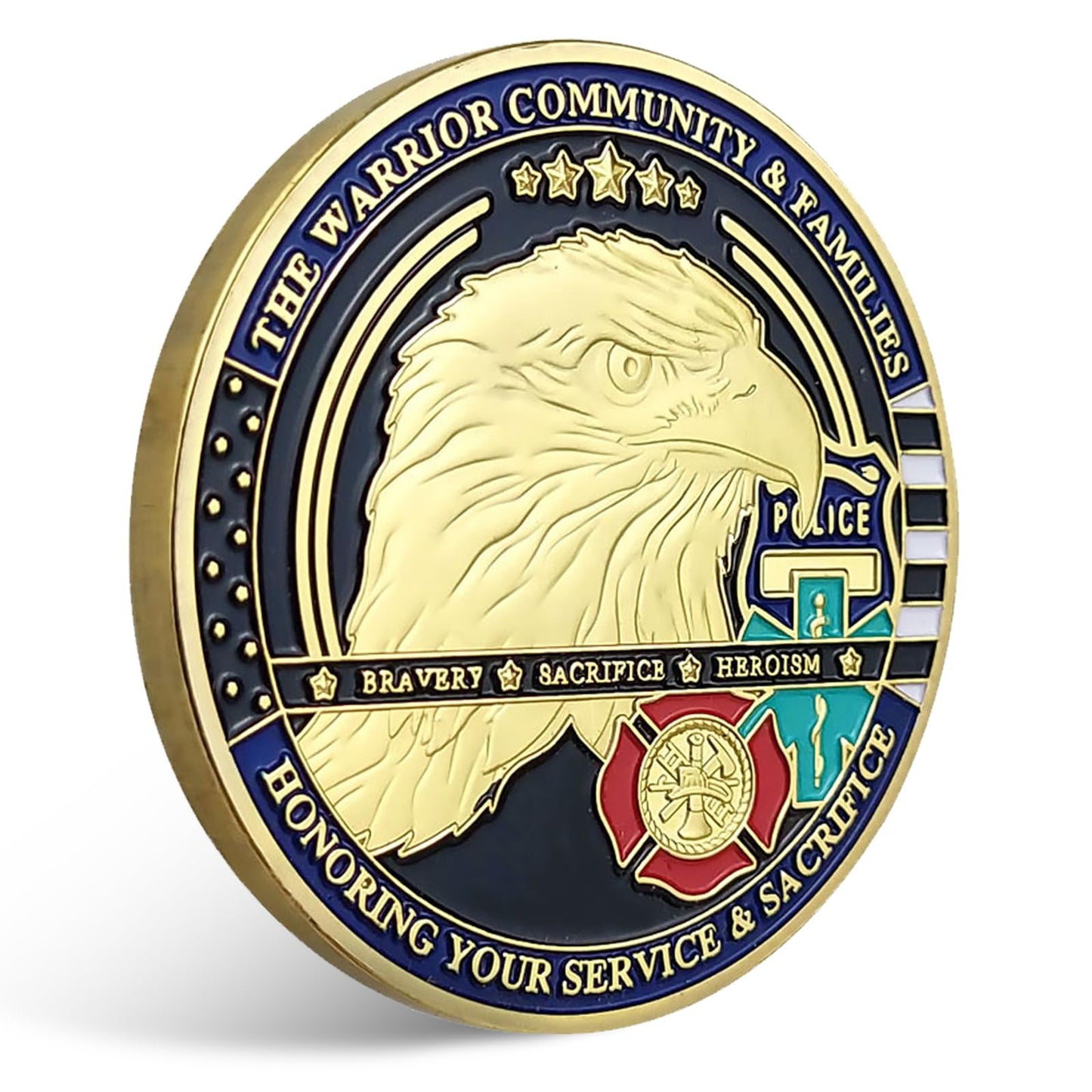 Honor American Heroes EMS Police Firefighter Coin mysite