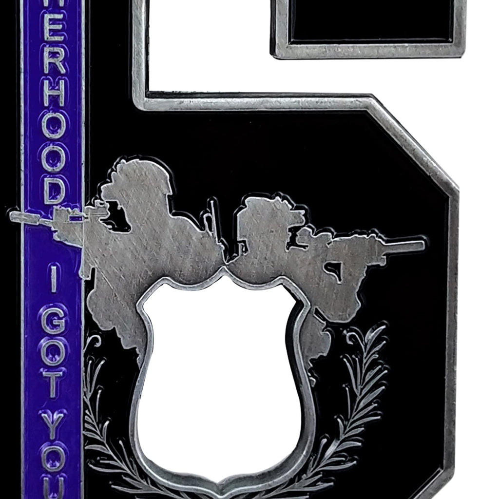The Blue Line Got Your Six-Brotherhood Police Challenge Coin mysite
