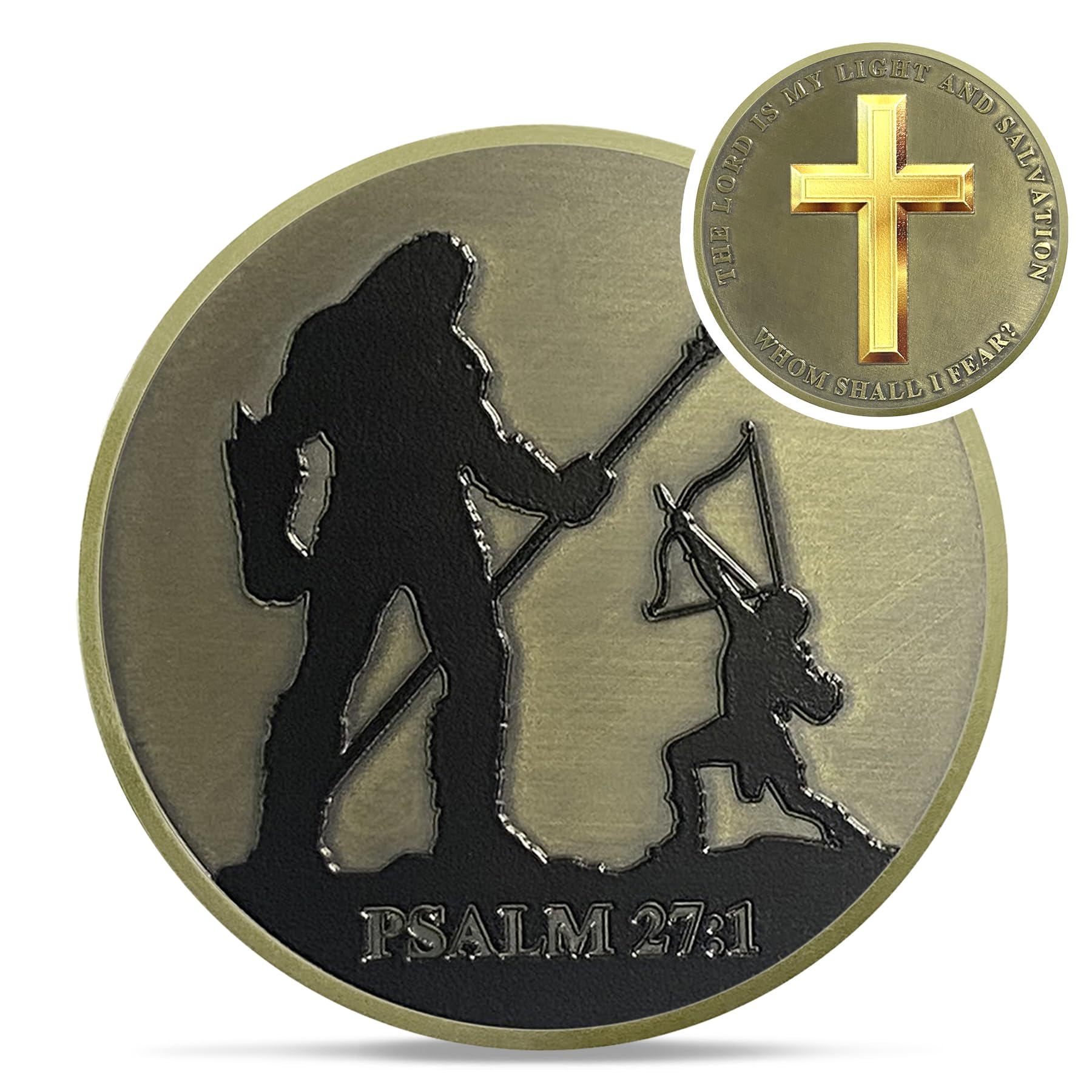 David and Goliath Christian Challenge Coin mysite