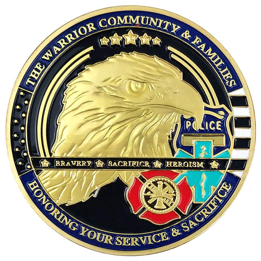 First Responders Hero Challenge Coin American EMS Police Firefighter Coin mysite