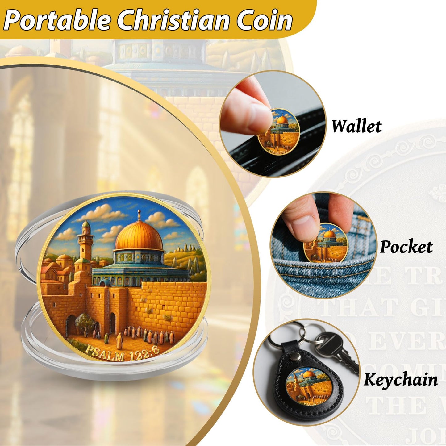 Jerusalem Peace Commemorative Christian Challenge Coin mysite