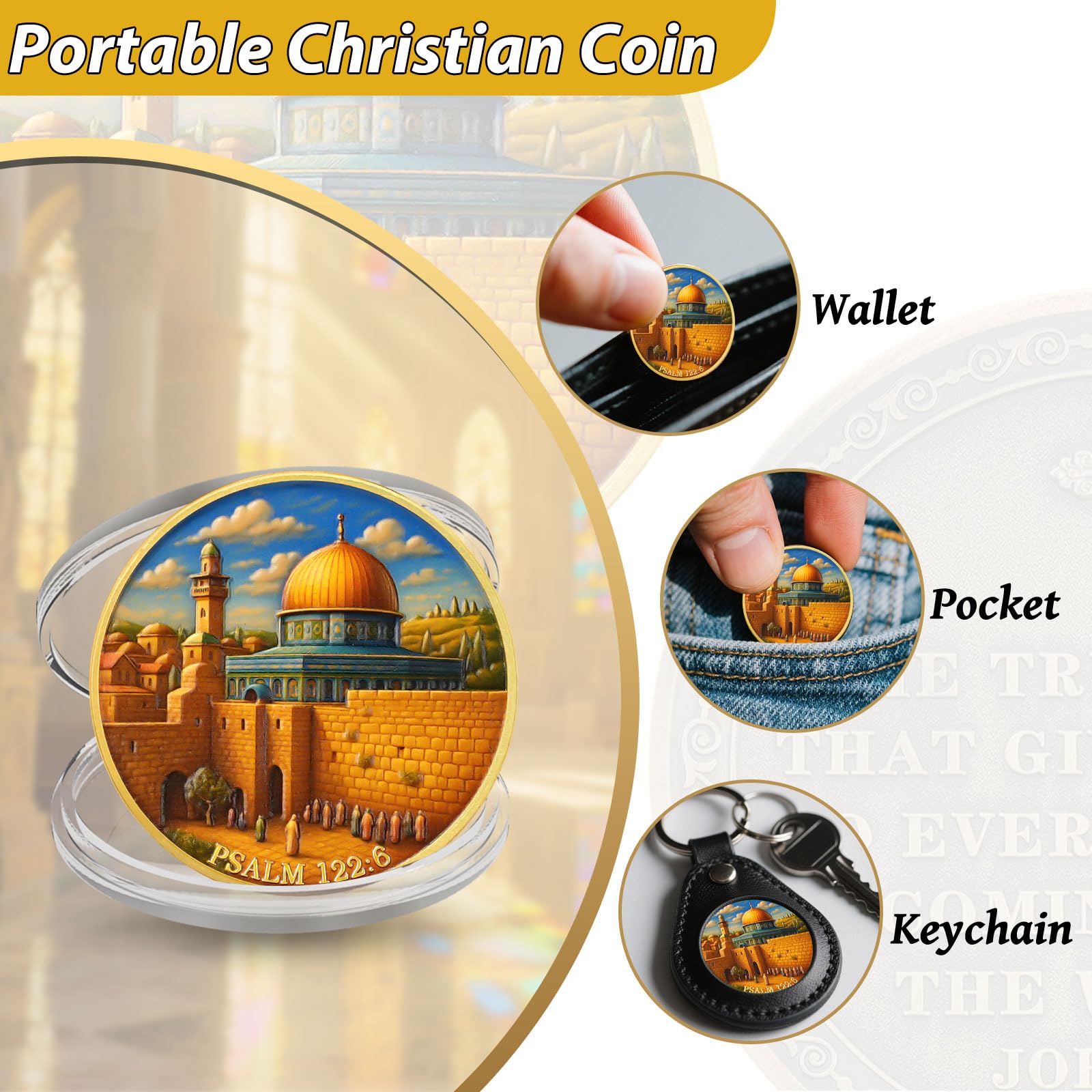 Jerusalem Peace Commemorative Christian Challenge Coin mysite