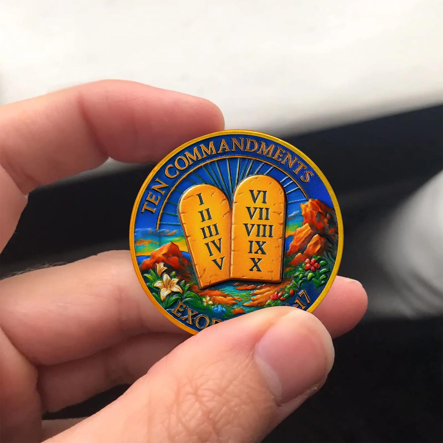 I Am The Lord Your God Ten Commandments Christian Challenge Coin mysite