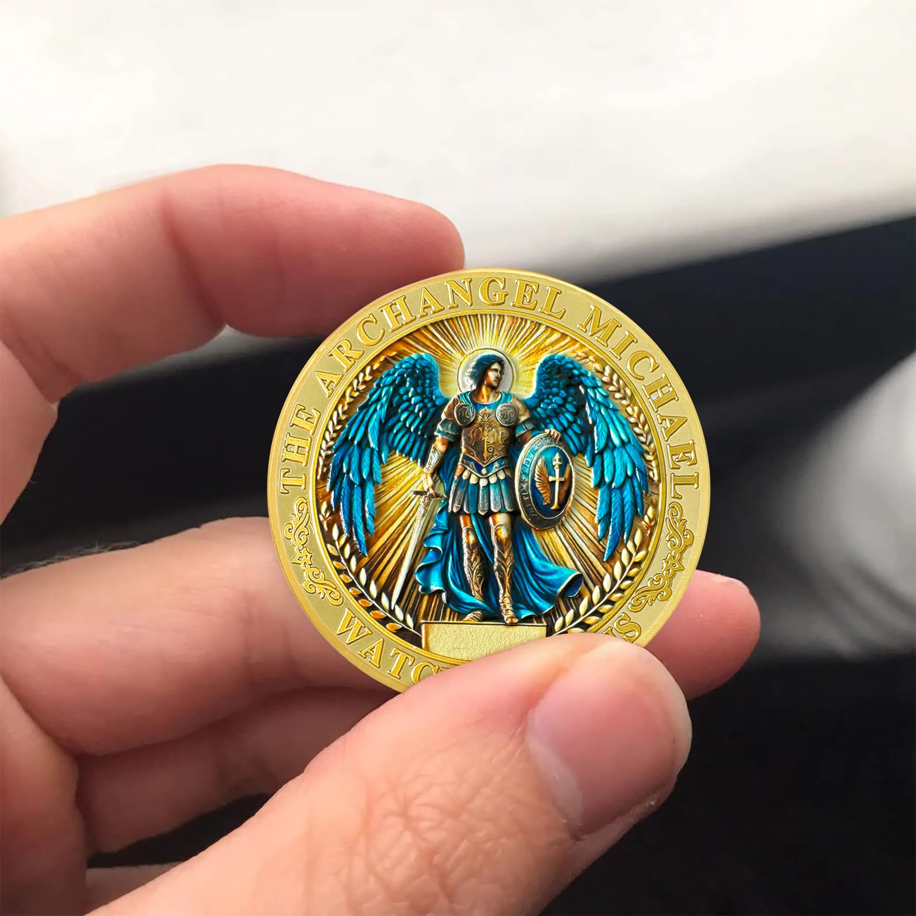 Archangel Michael Christian Challenge Coin mysite