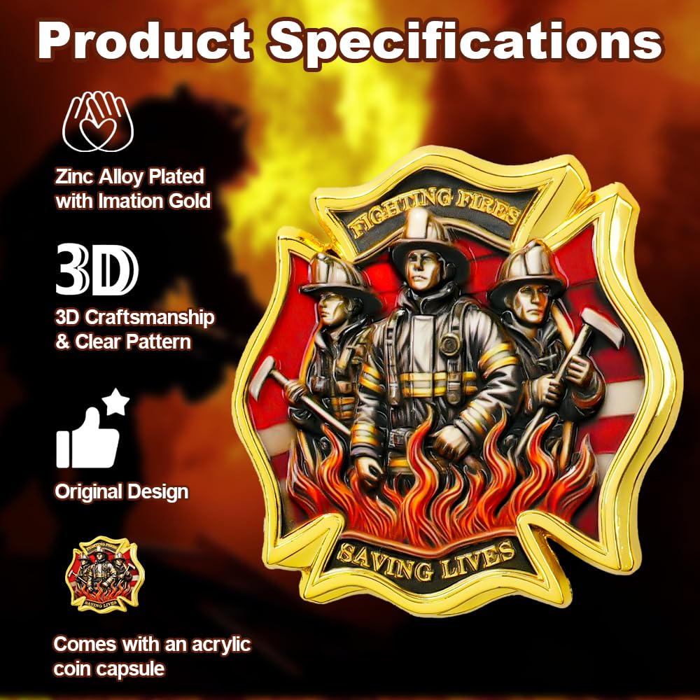 Firefighter Bravery Sacrifice Duty Coin mysite