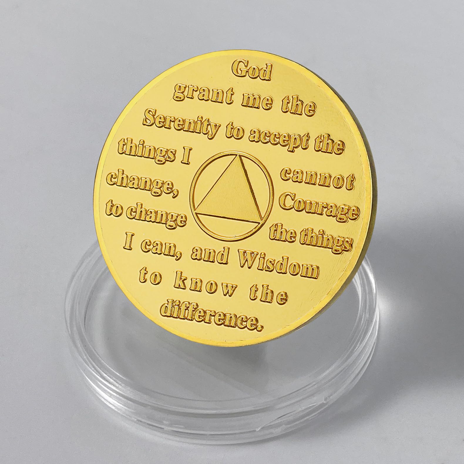 Personalized Sunflower Serenity Prayer Sobriety Coin Challenge Coin mysite