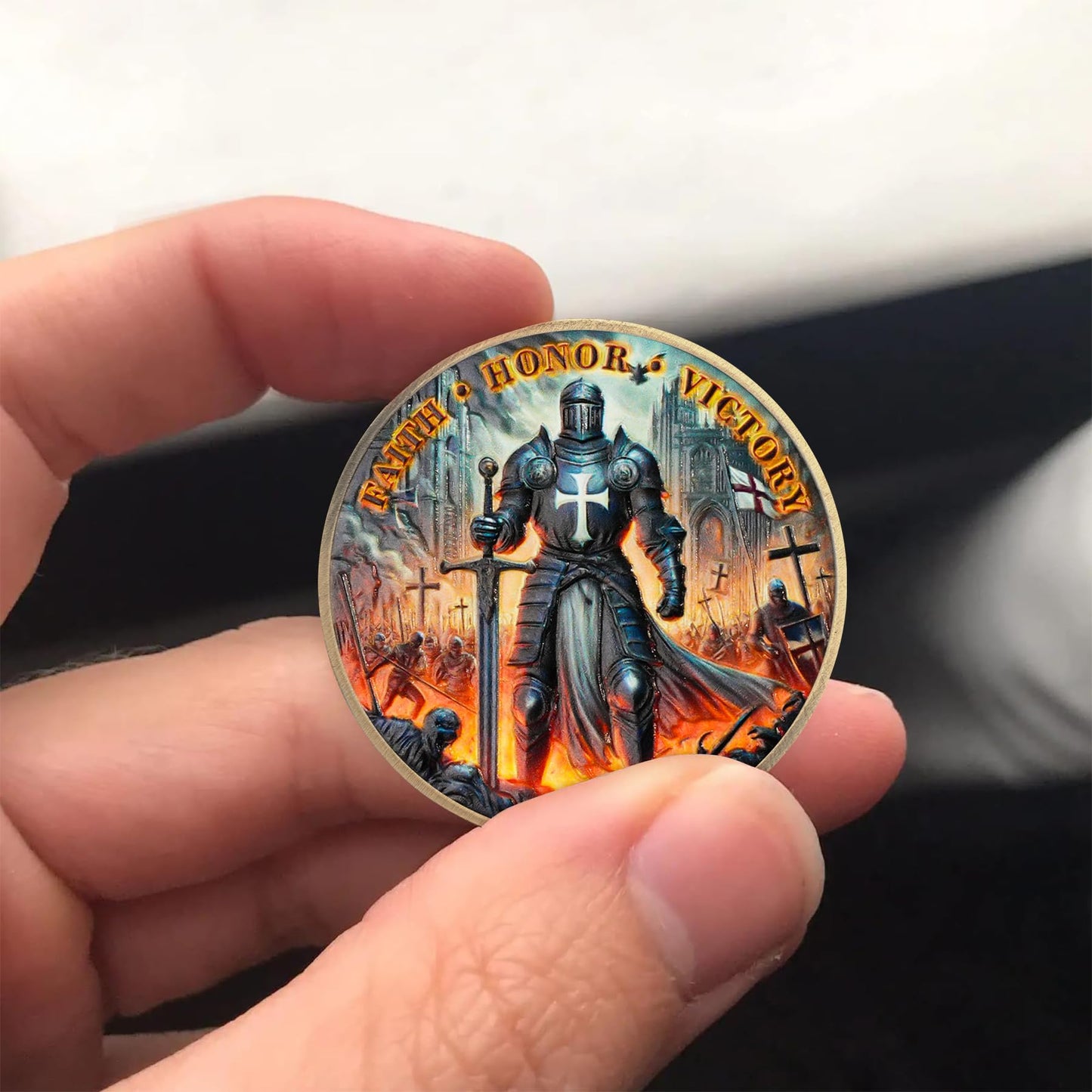 Faith, Honor, Victory Knights Templar Challenge Coin mysite