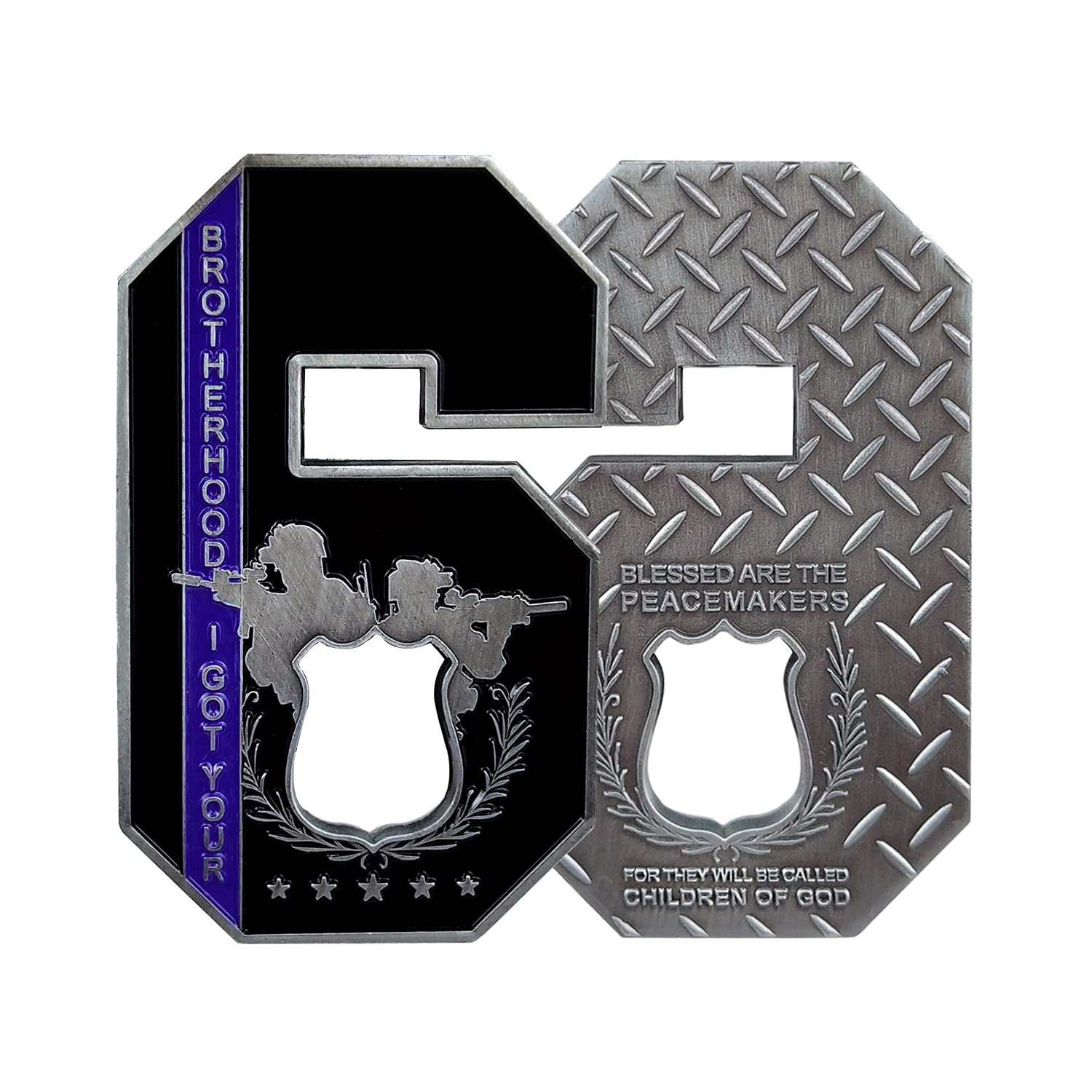 The Blue Line Got Your Six-Brotherhood Police Challenge Coin mysite