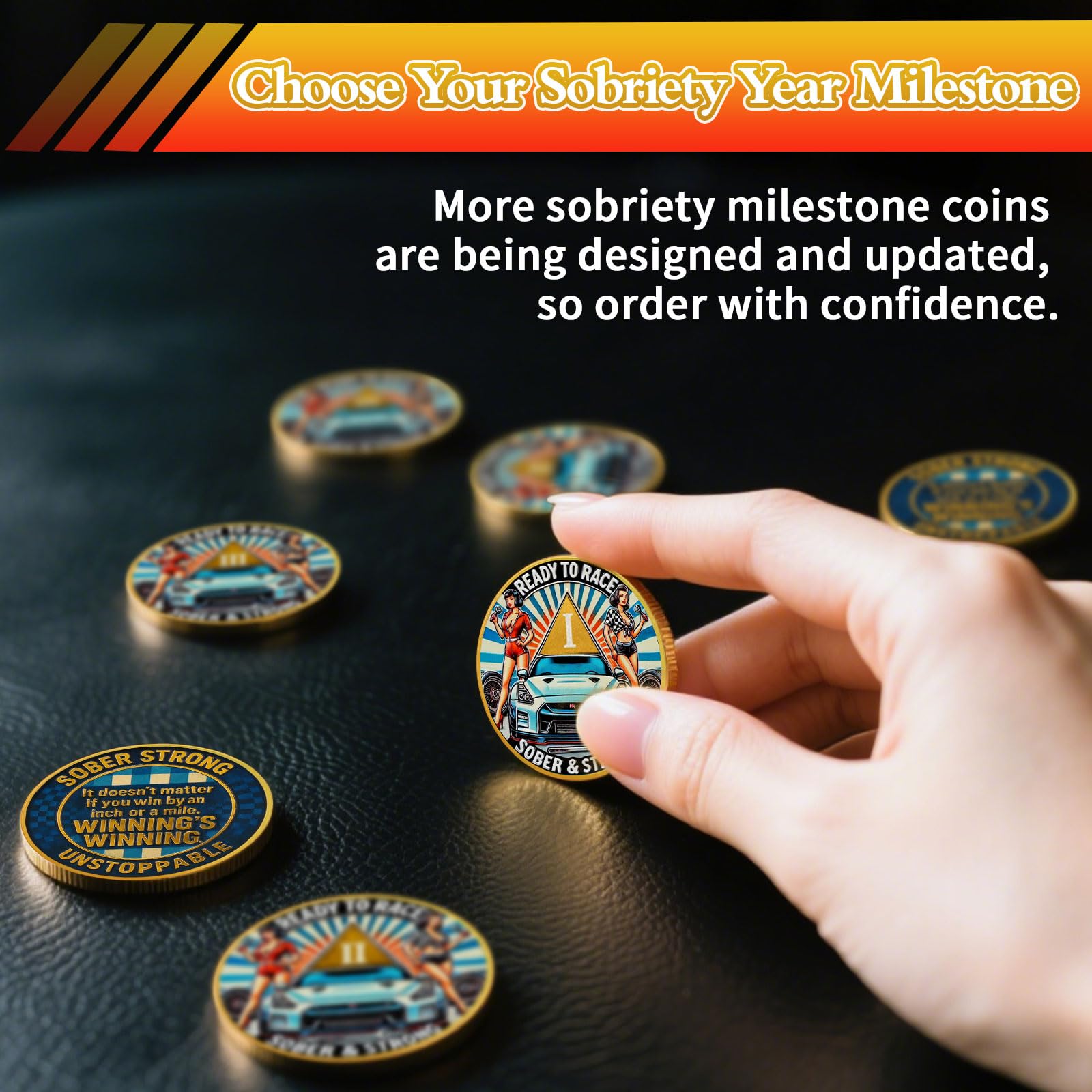 Personalized Ready to Race Race Queen Sobriety Coin mysite