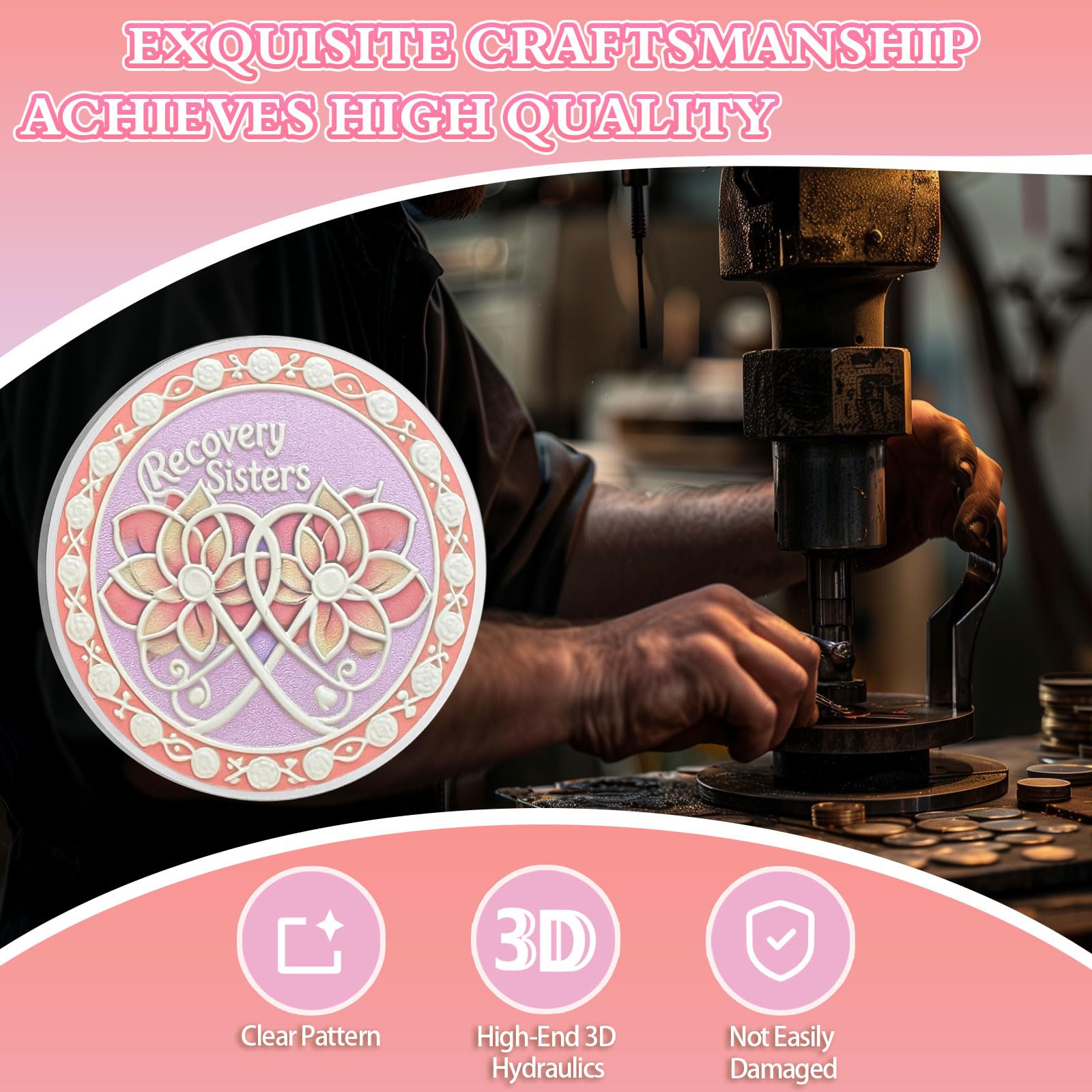 Never Alone Original Recovery Sisters Sobriety  Coin mysite