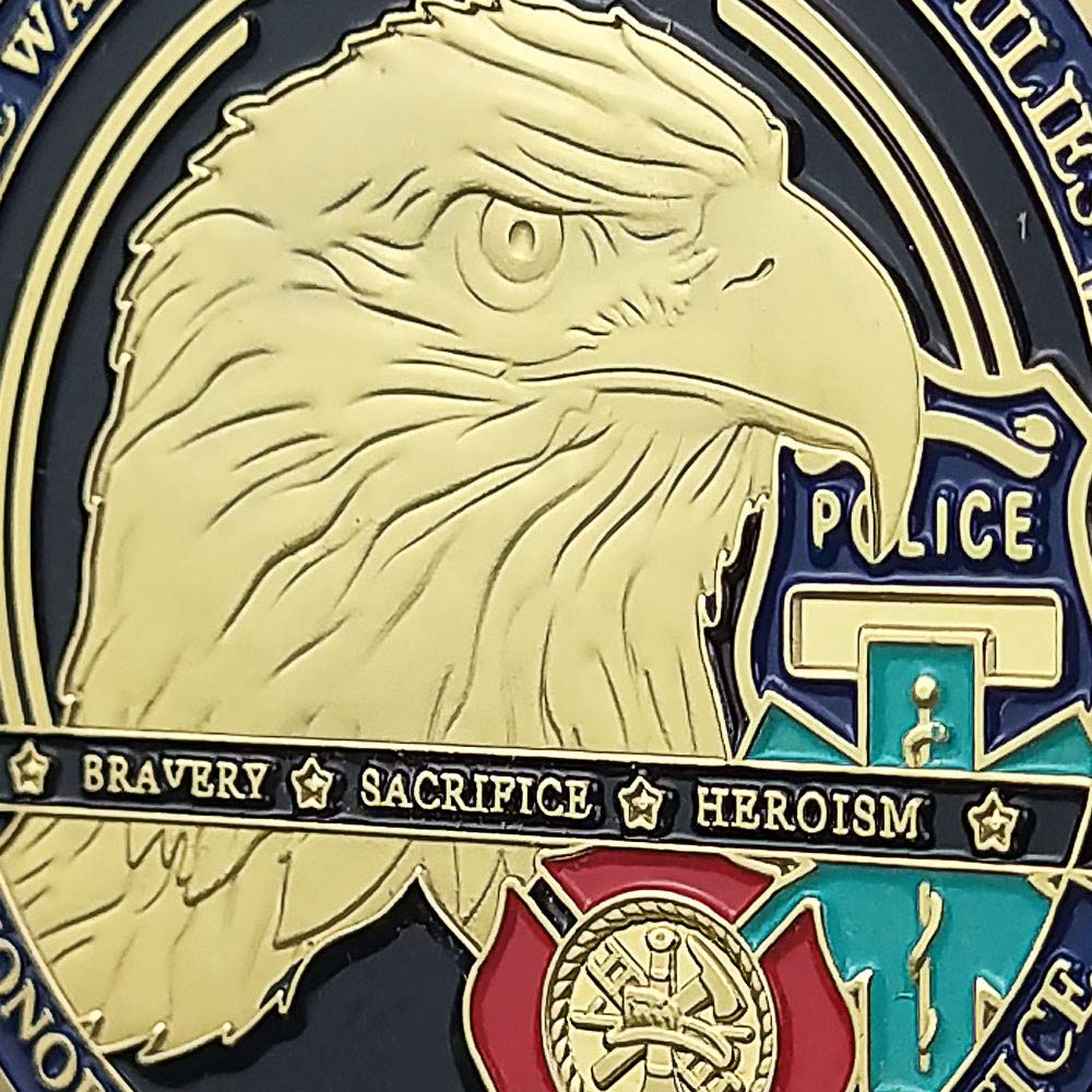 First Responders Hero Challenge Coin American EMS Police Firefighter Coin mysite