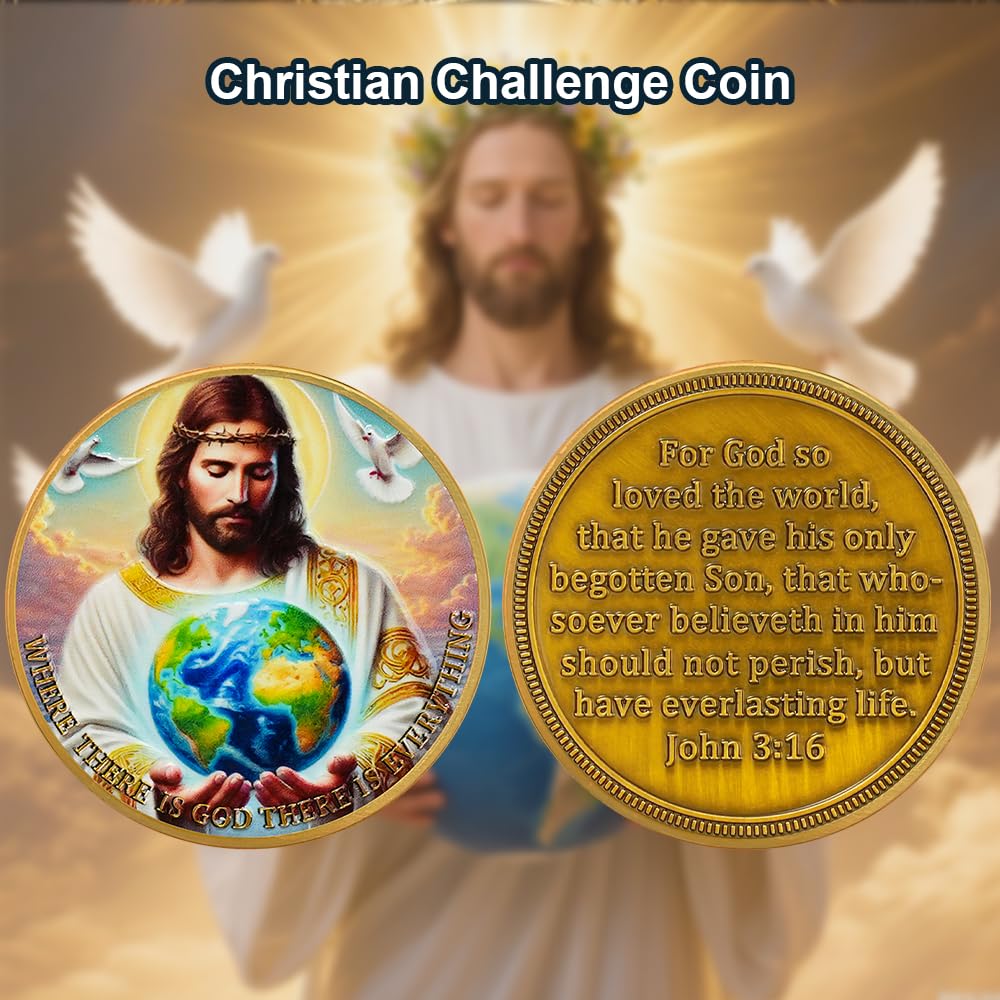 God Loved The World John 3:16 Verse Christian Challenge Coin mysite