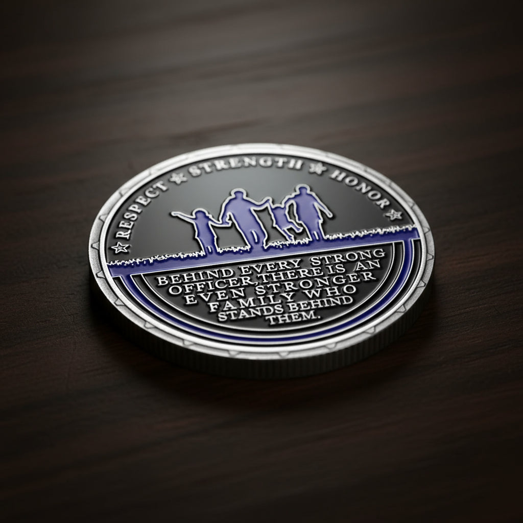 Thin Blue Line Police Law Enforcement Police Officer Challenge Coins mysite