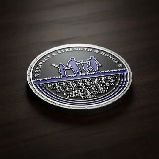 Thin Blue Line Police Law Enforcement Police Officer Challenge Coins mysite
