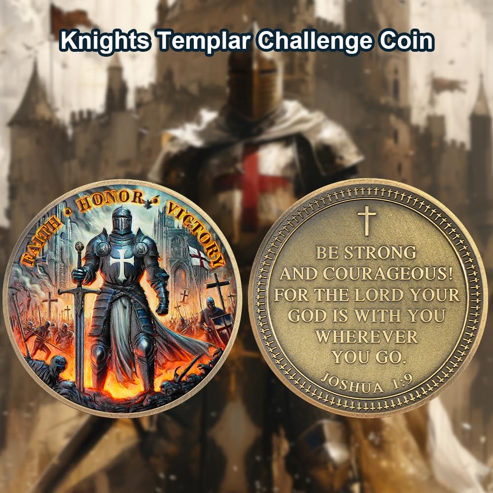 Faith, Honor, Victory Knights Templar Challenge Coin mysite
