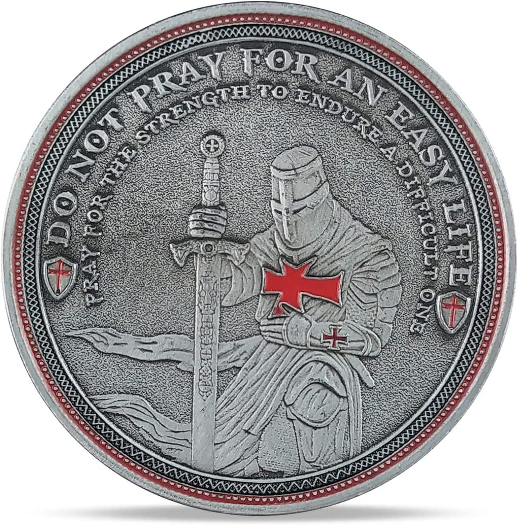 Knight Templar Challenge Coin Red Cross Religious Coin Collection Commemorative Gift mysite