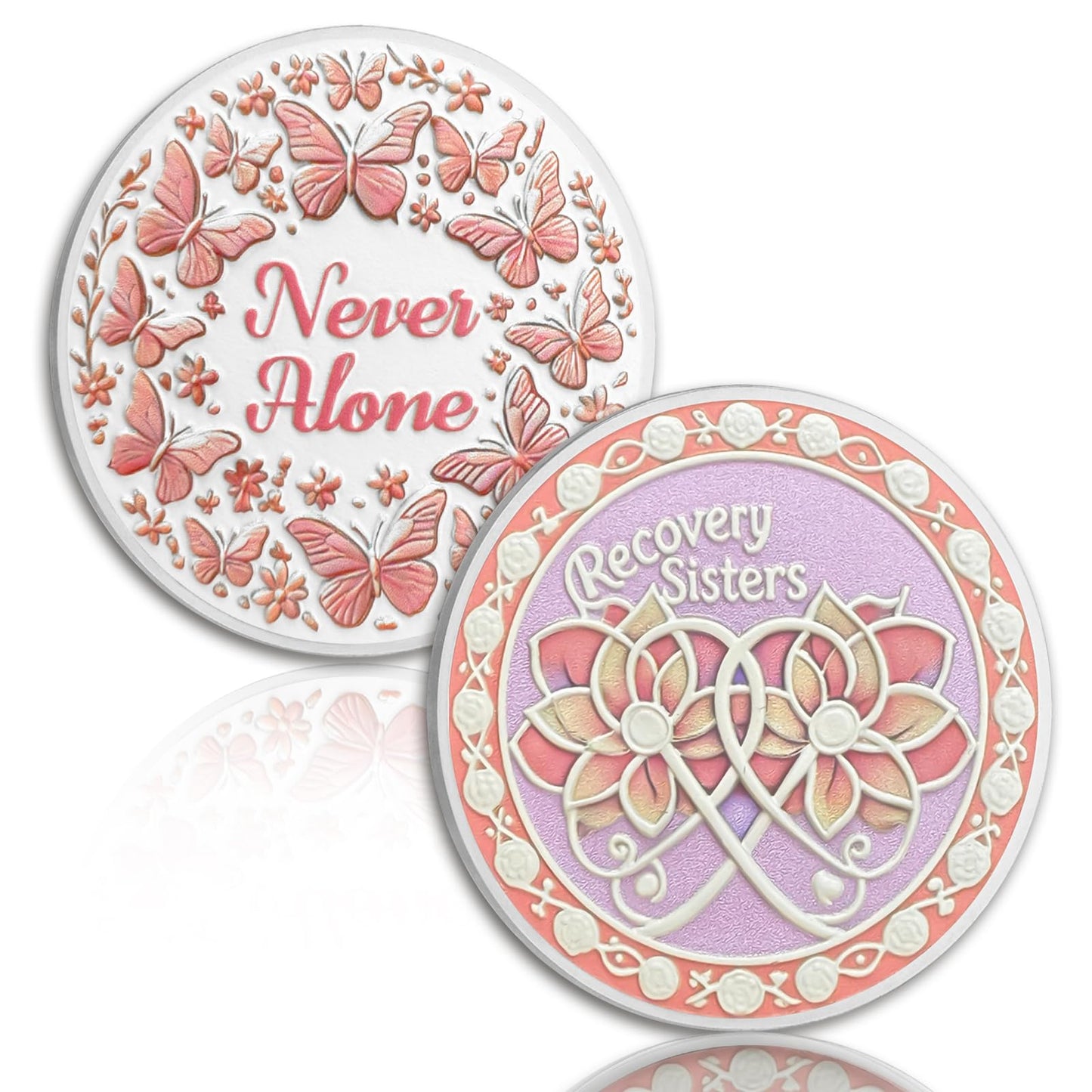 Never Alone Original Recovery Sisters Sobriety  Coin mysite