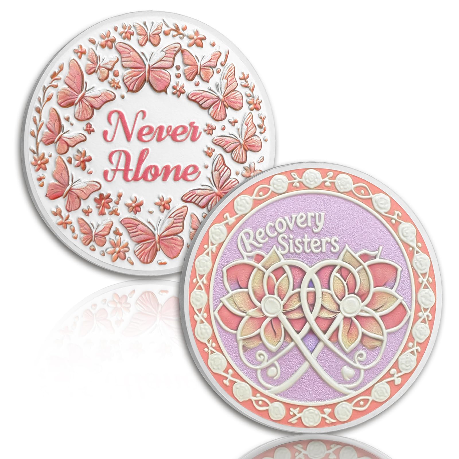 Never Alone Original Recovery Sisters Sobriety  Coin mysite