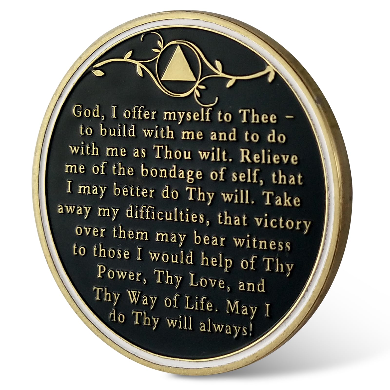 Personalized Gold Tree of Life Sobriety Coin mysite