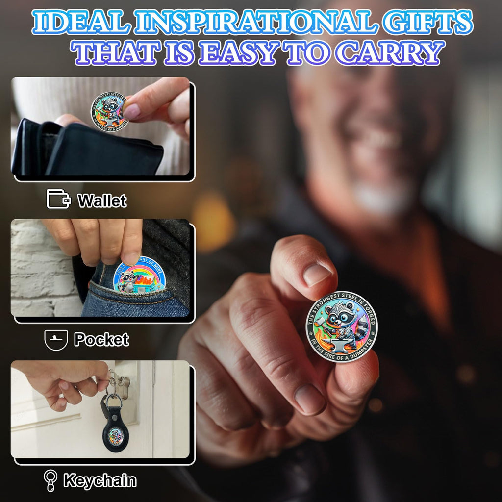 Cute Raccoon Resilience & Hope Dumpster Fire Challenge Coin mysite