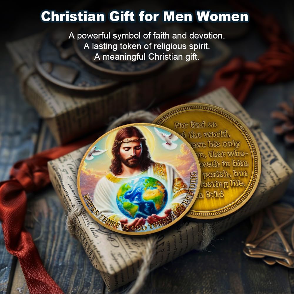 God Loved The World John 3:16 Verse Christian Challenge Coin mysite