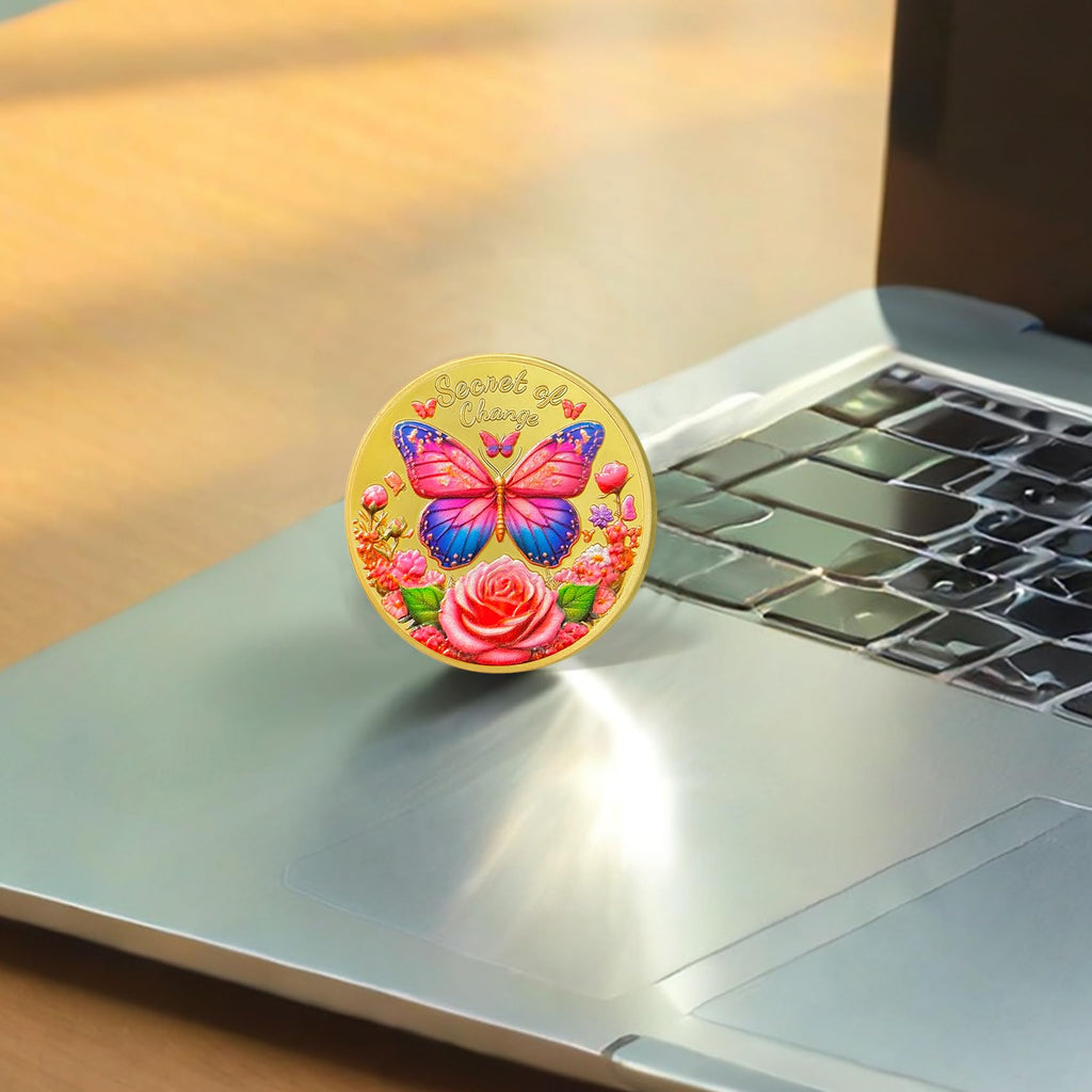 Butterfly Recovery Affirmation Sobriety Coin mysite