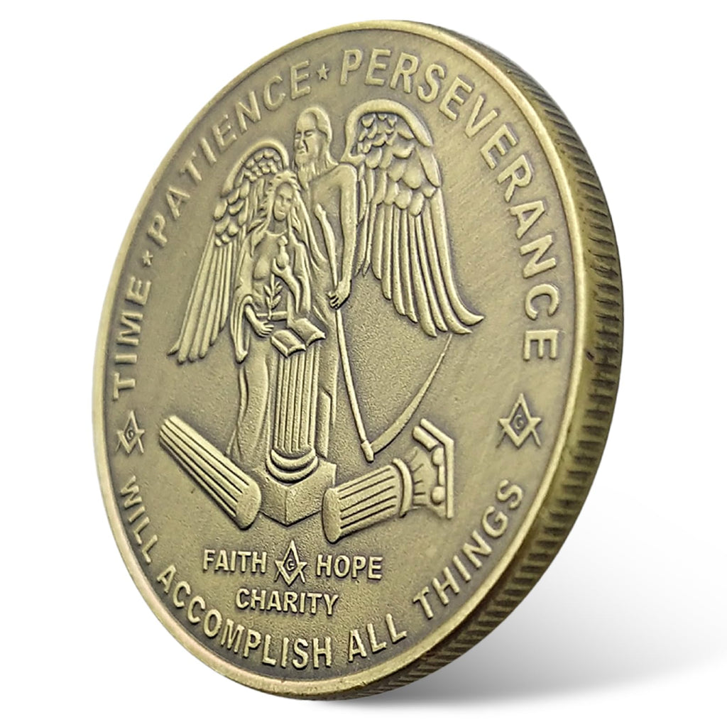 Masonic Square & Compass Freemasons Angel Challenge Coin mysite