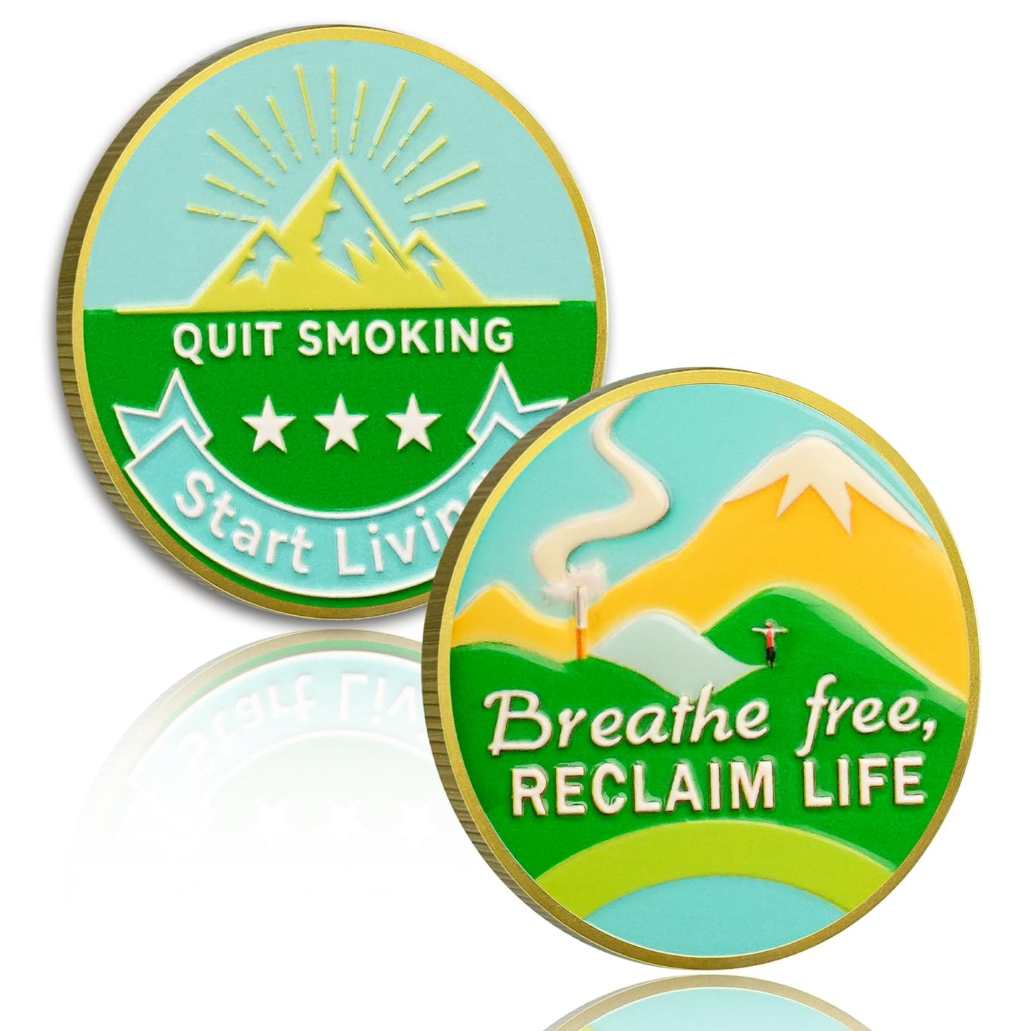 Quit Smoking Recovery  Breathe Free Sobriety Coin mysite