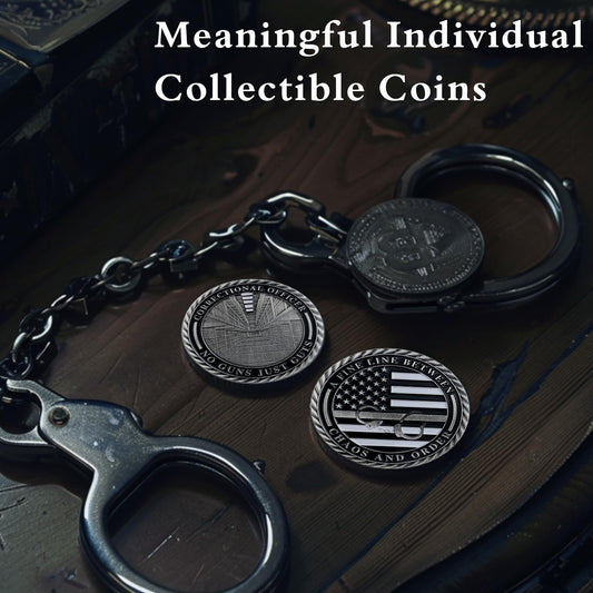 Correctional Officer Gray Prison Police Delicate Thin Gray Line Challenge Coin mysite