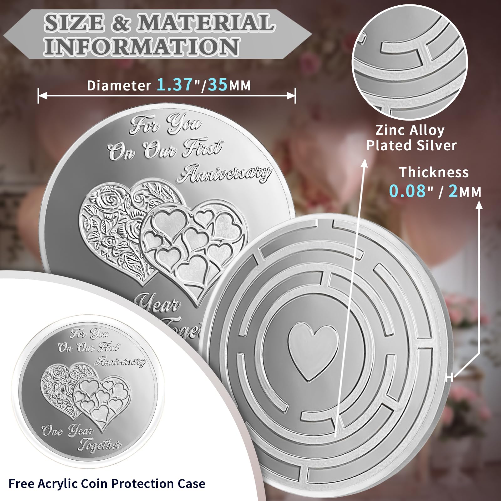 We Are Together 1st Wedding Anniversary Coin mysite