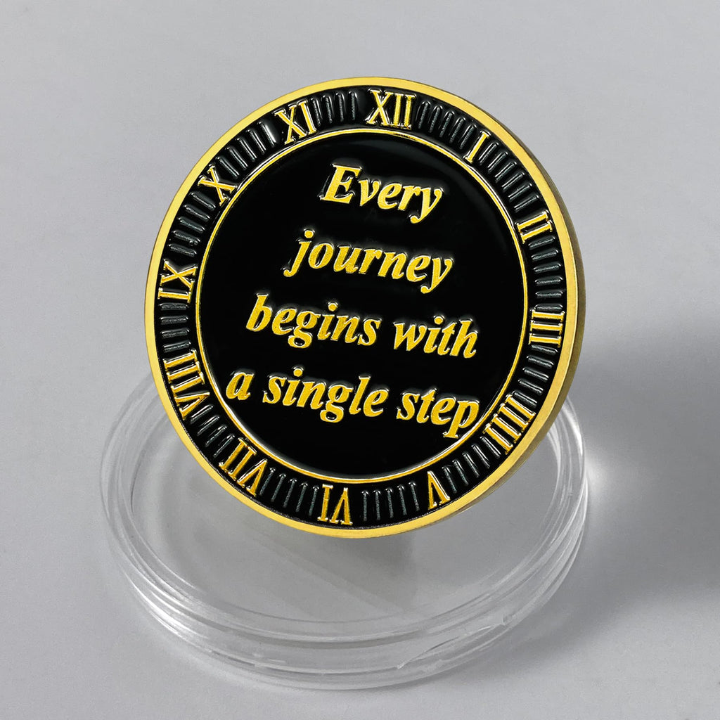 Seahorse  Every Journey Begins with a Single Step Sobriety Coin mysite