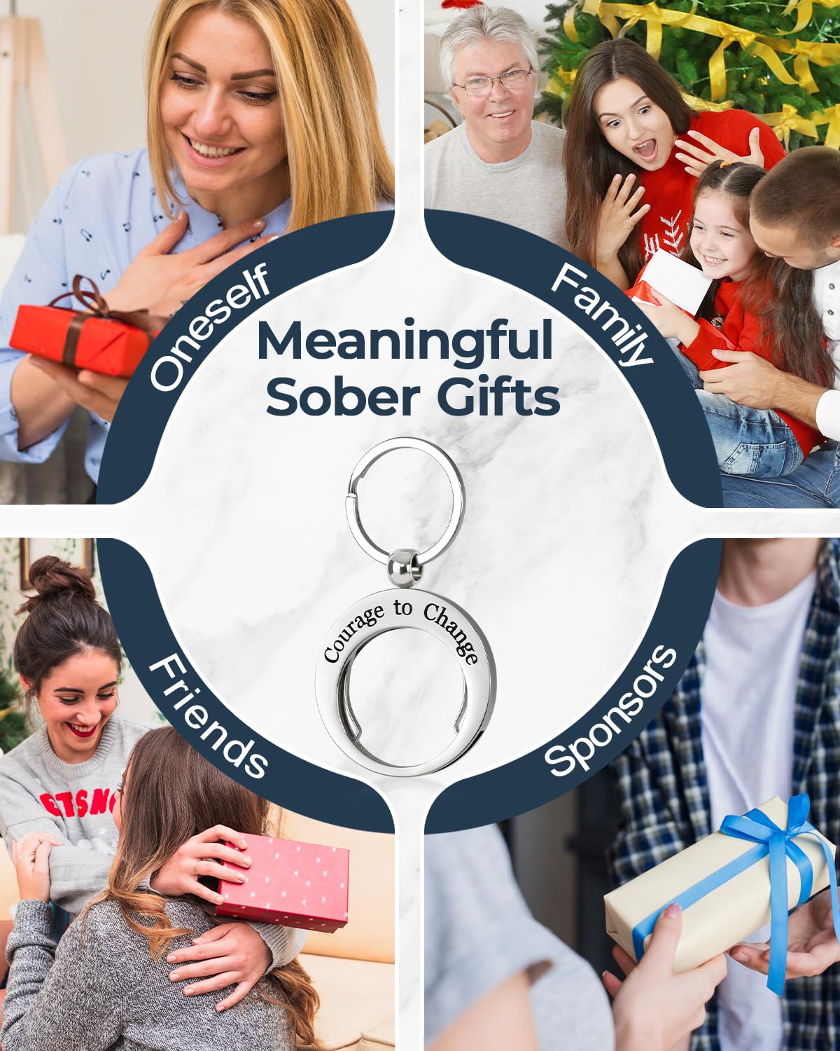 Courage to Change Stainless Steels Coin Keychain Holder mysite