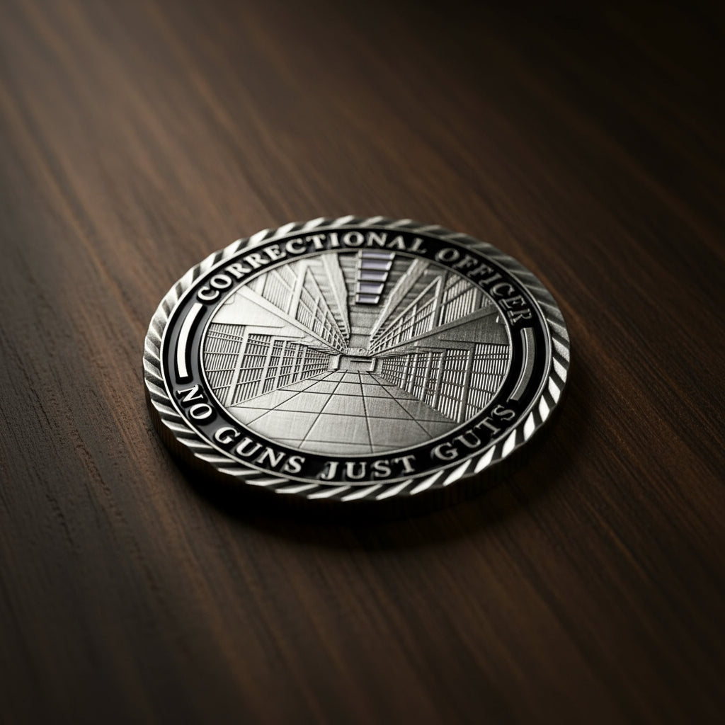 Correctional Officer Gray Prison Police Delicate Thin Gray Line Challenge Coin mysite