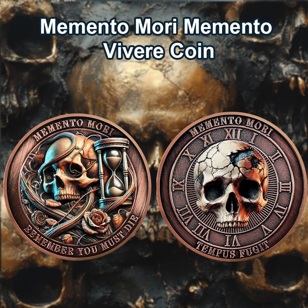Tempus Fugit EDC Stoic Token Timeless Reminder of Life Memento Mori Coin mysite
