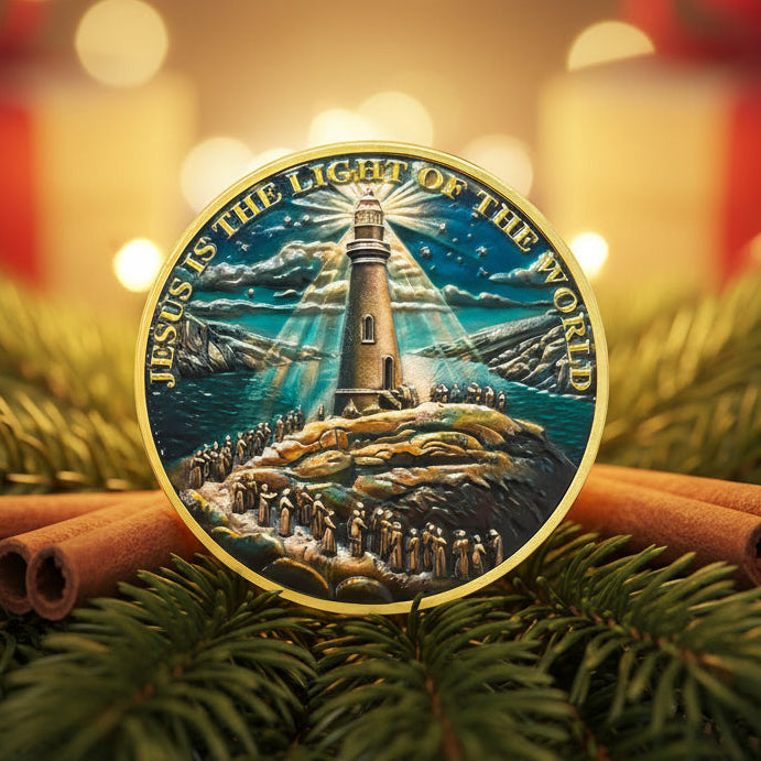 Crowd Lighthouse Religious Coin mysite