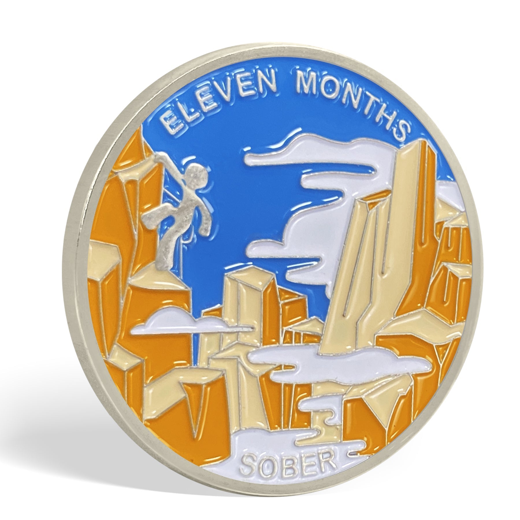 1 Month 1 Year Mountains and Highways Commemorative Gift Sobriety Coin mysite