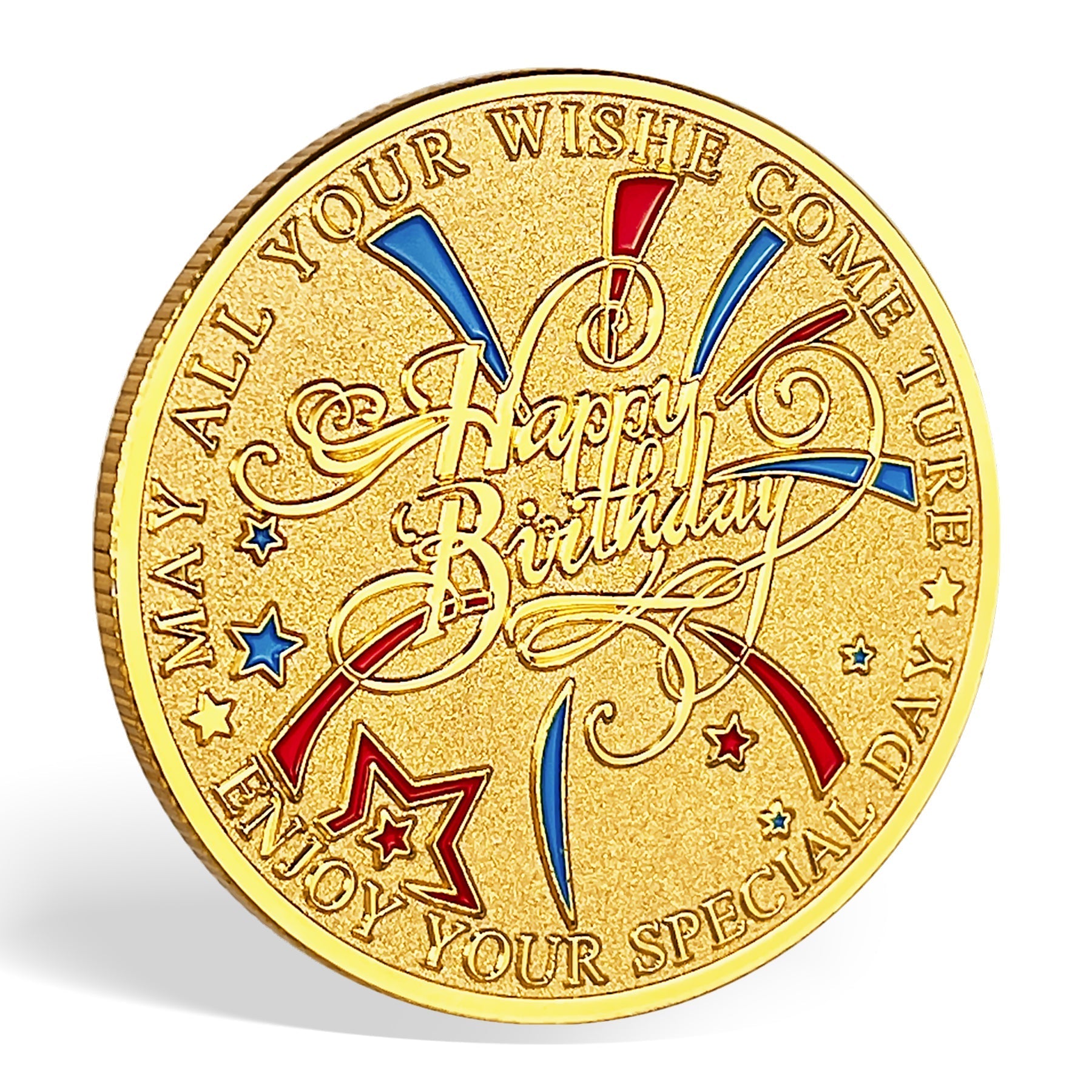 Happy Birthday Coin, Christian Birthday Gifts for Friends for Siblings, Grandson or Granddaughter, Boys & Girls, The girl scatters the flowers mysite